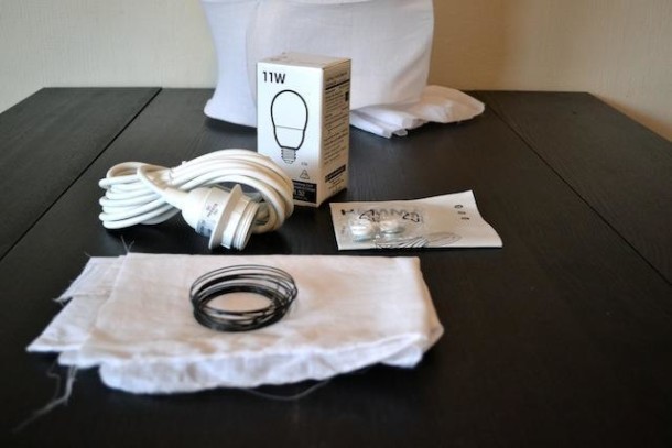 materiales lampara koushi