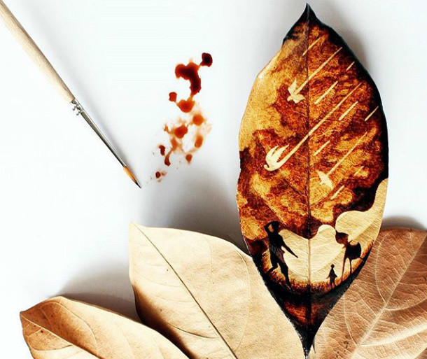 Arte con restos de café