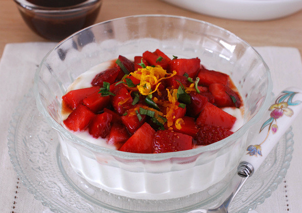 Fresas con queso
