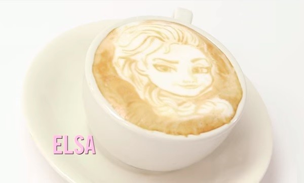 elsa latte art