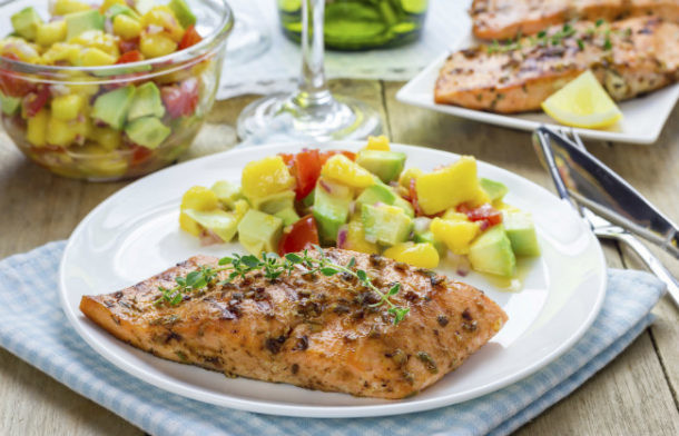 Salmón saludable para el corazón