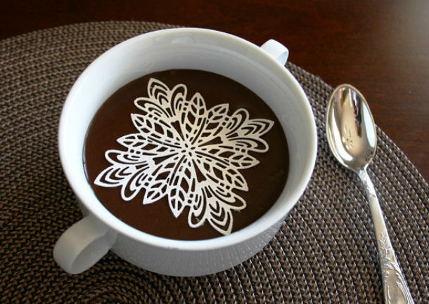 Café con azucarillos de encaje