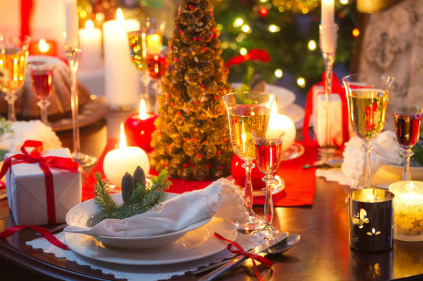 Decorar la mesa en Navidad