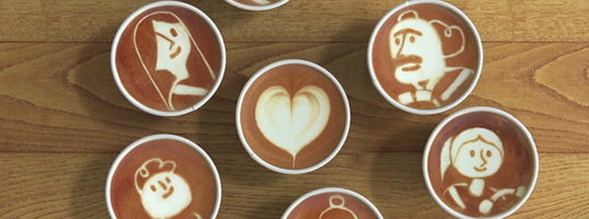 Historia animada de café latte