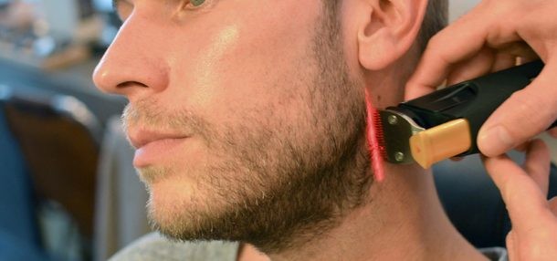 linea de cuello barba linea de cuello barba