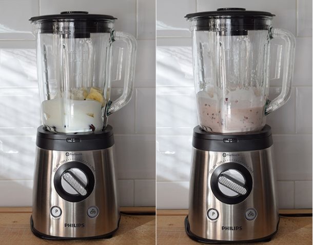 receta batido platano uva