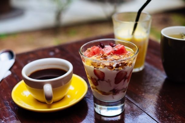 merendar con cafe