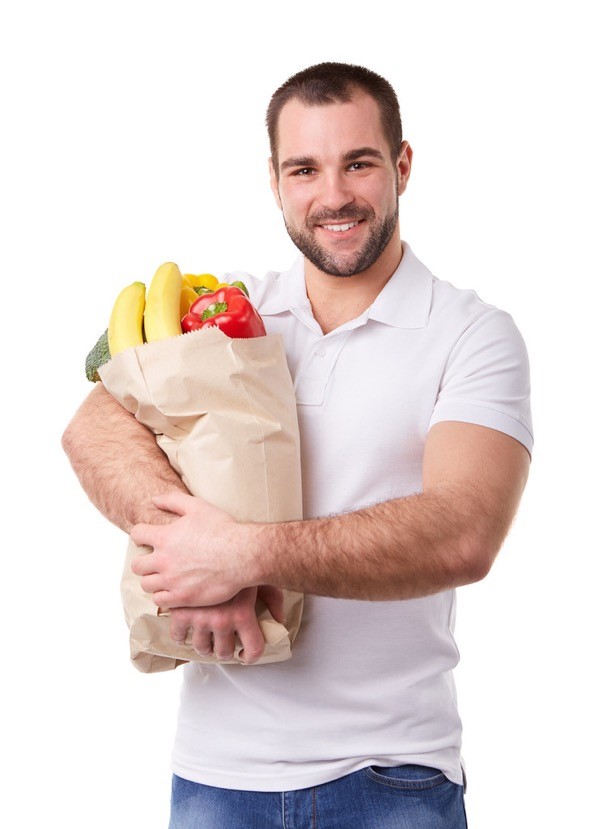 hombre frutas verduras