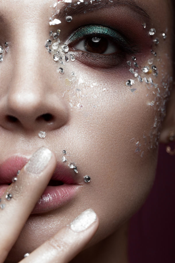 maquillaje cristales