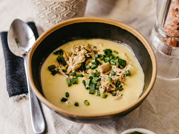 crema pollo champinones