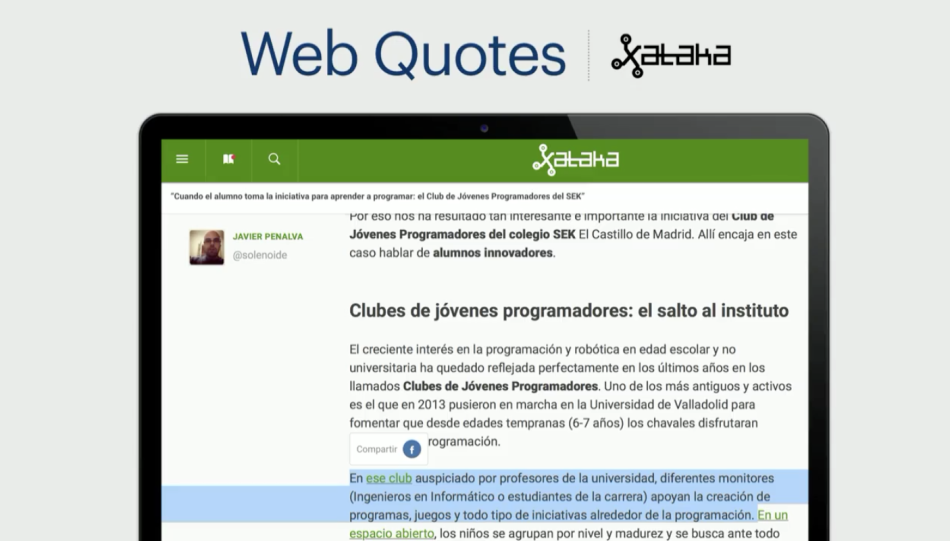 La explicación en el F8 con Xataka como ejemplo