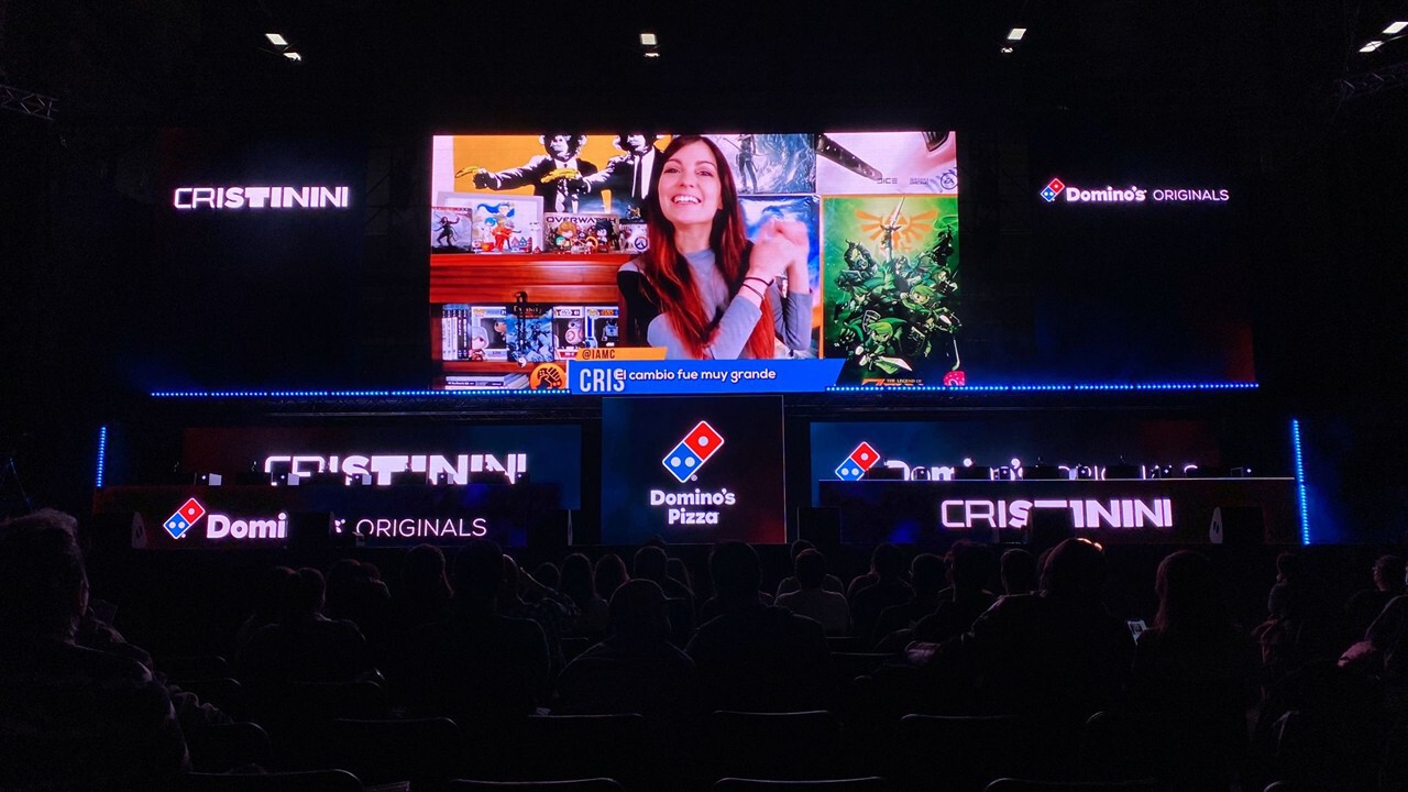 Cristinini presentando Domino's Originals 